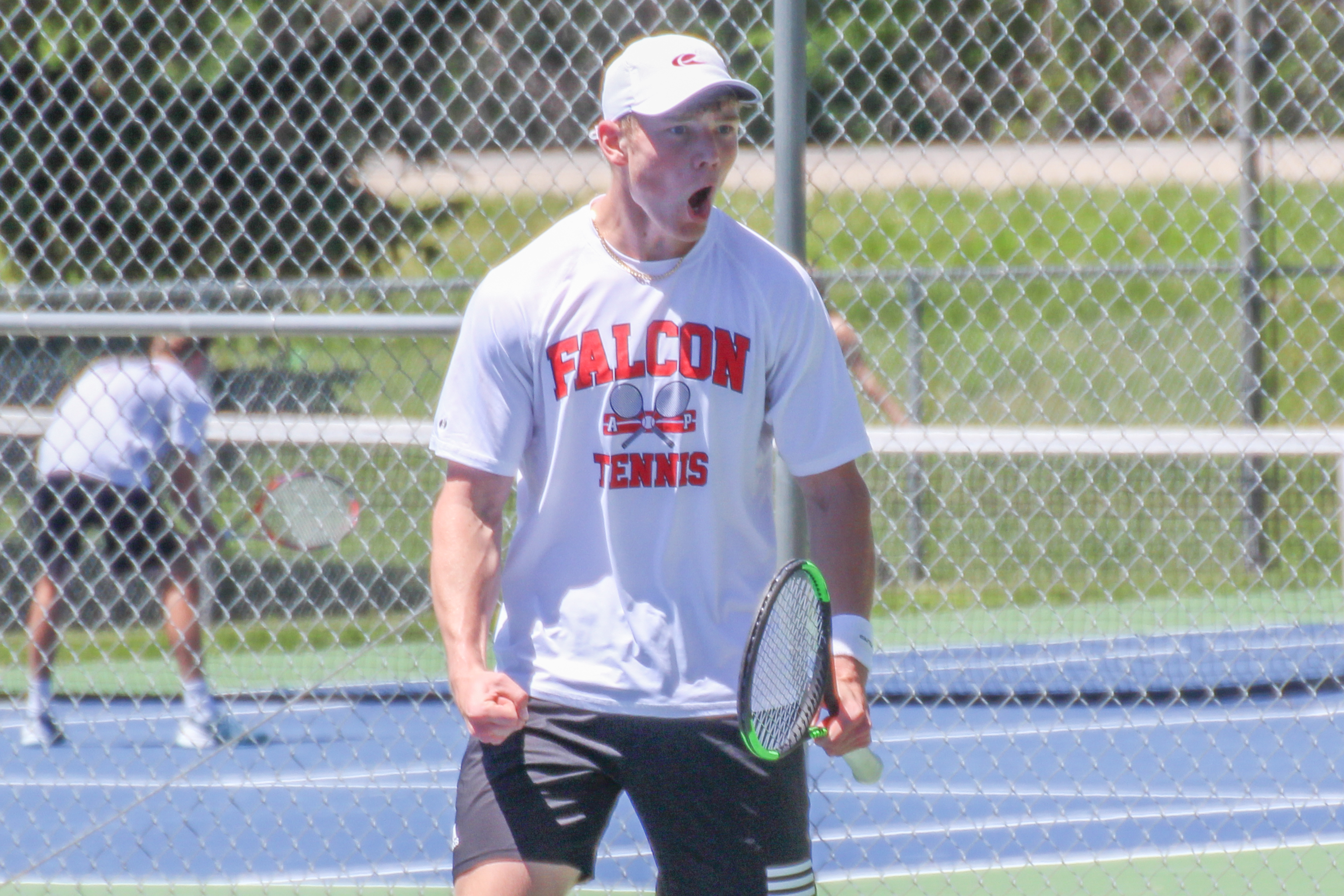 Aplington-Parkersburg senior Cameron Luhring won his second state title and completed an undefeated high school tennis career. (Jake Ryder photo)