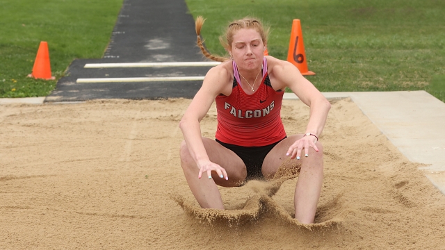 A-P junior Kinsey Mohwinkle qualified for State in long jump, the 100m hurdles and the shuttle hurdle relay at Thursday’s qualifying meet at Dike-New Hartford. 